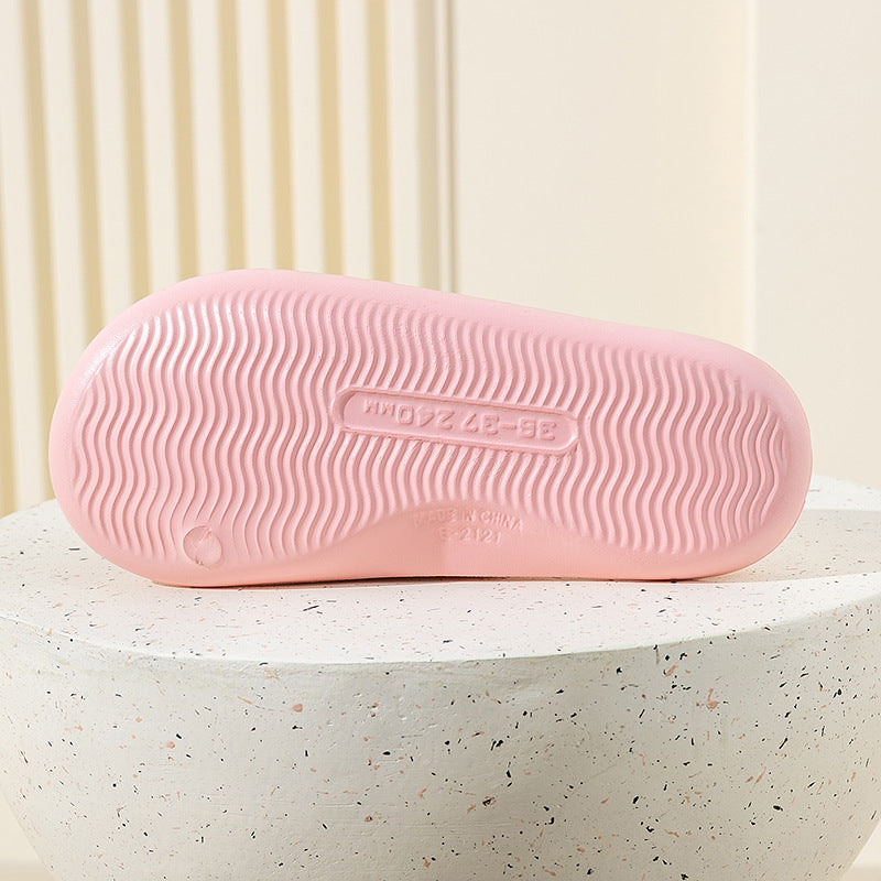 Summer men's feeling of stepping on feces, cool slippers for bathing, lightweight, simple, thick soled, at home, bathroom for couples, outdoor wearing of slippers for women