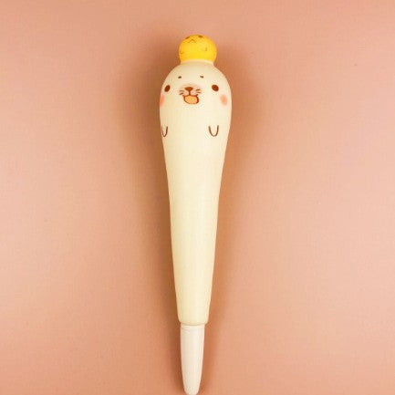 Seal Stress Reliever Pen 2" 1 Squeeze Toy Pen PU Foam Gel Ink Pen