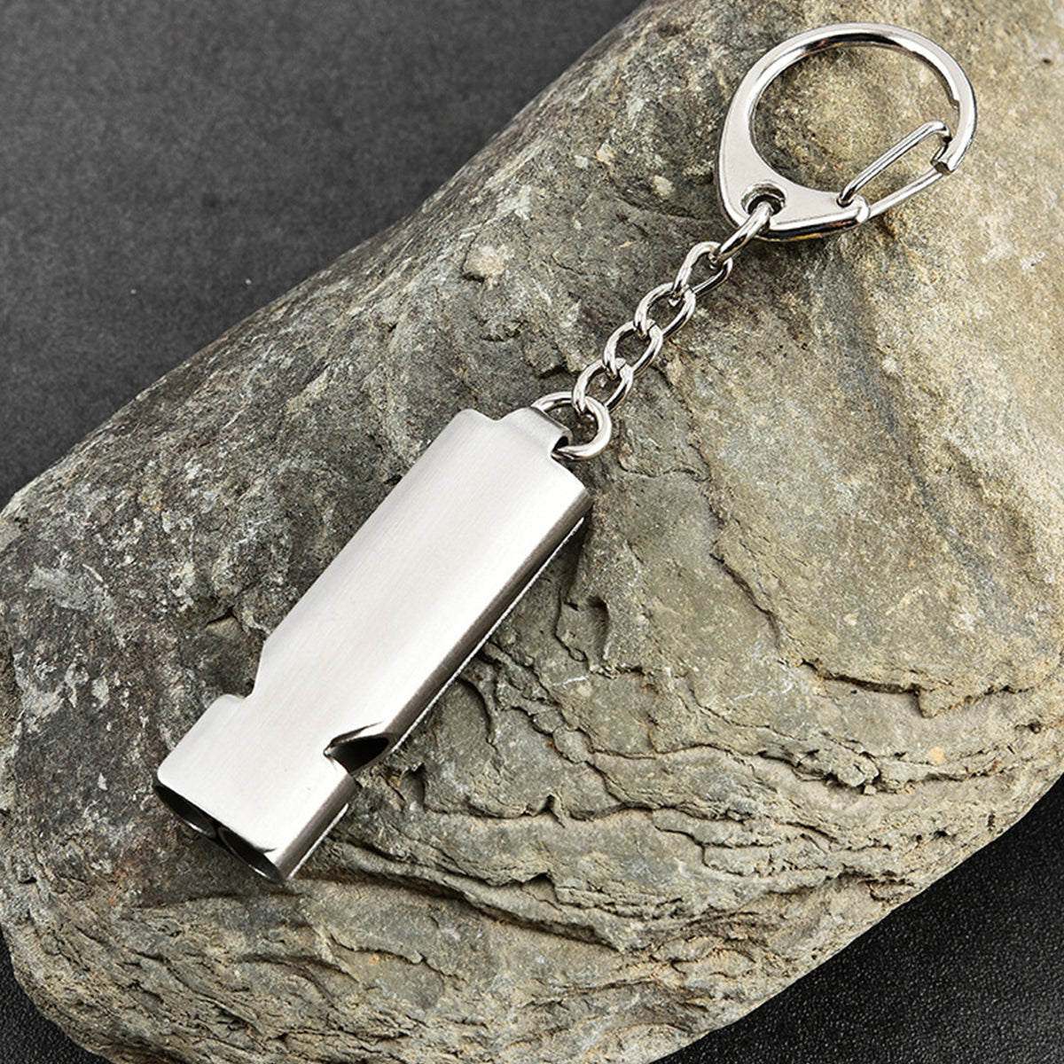 304 Stainless Steel Outdoor Survival Whistle Two Tube Whistle