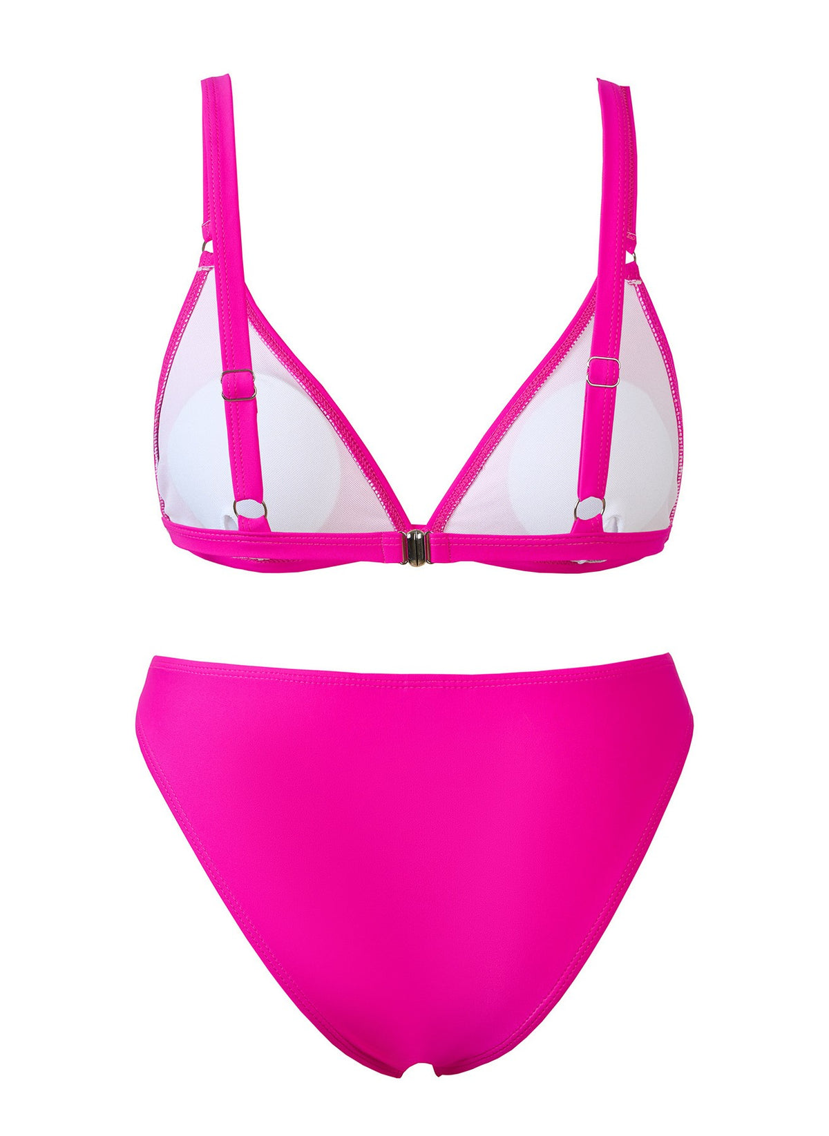 Two Piece Triangle Bikini Sets Sexy Push-up V Neck Bikini With Adjustable Spaghetti Shoulder Straps