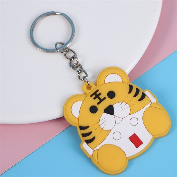 Custom 3D Raised Shaped Soft Touch PVC Keychain - Two Sides Printing