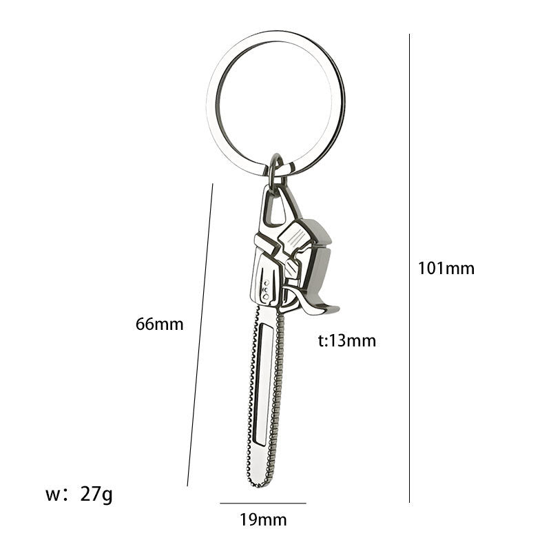 Outdoor Metal Chainsaw Keychain Car Pendant Keychain