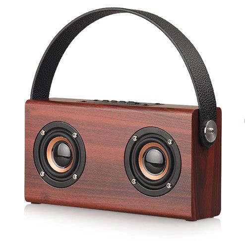 Classic Wooden Speaker Support TF Card