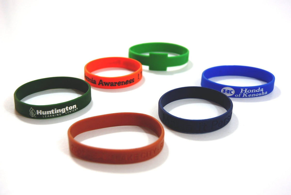 Color Filled 1 Color Silicone Wristband