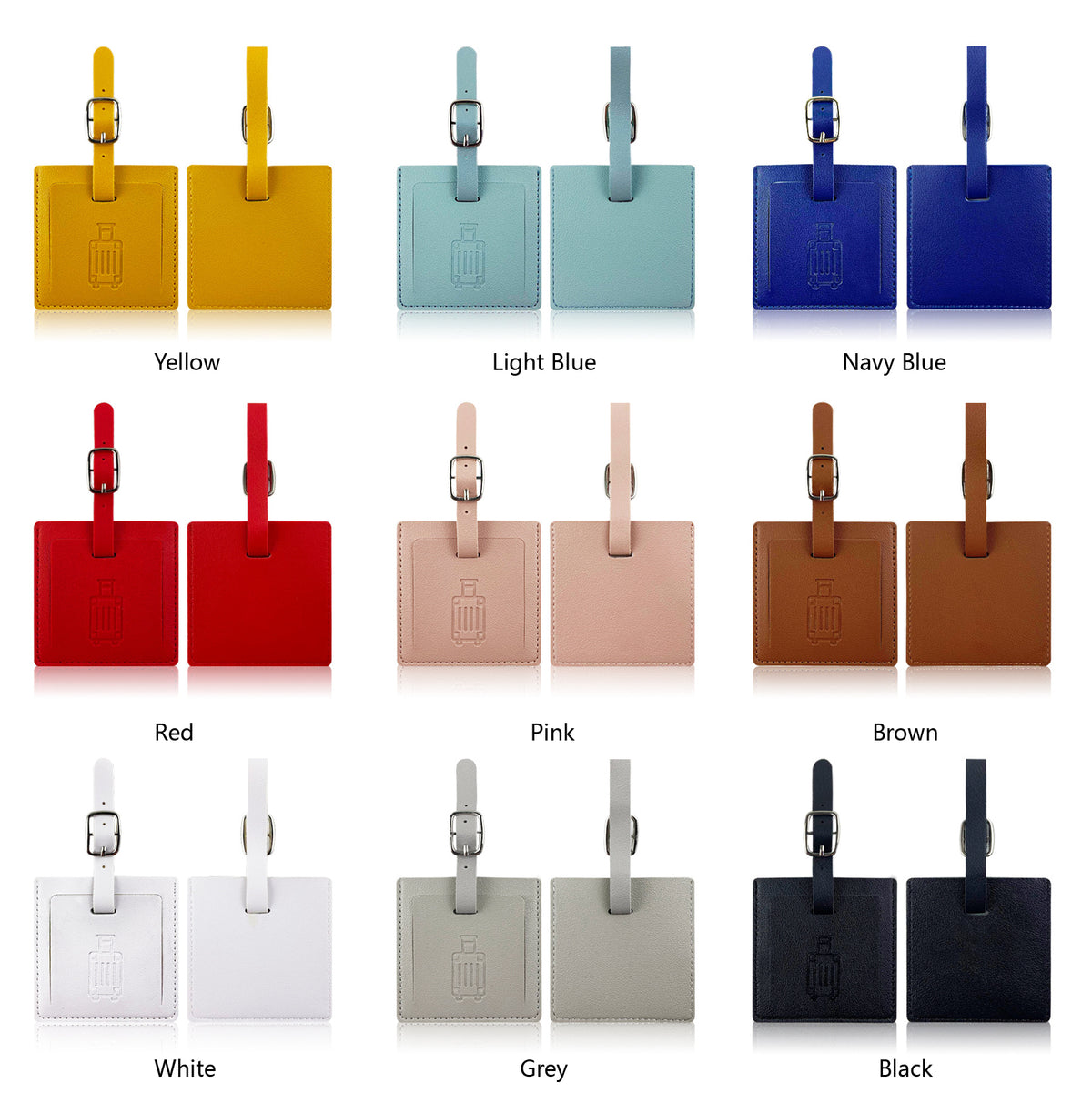 Square Luggage Tag for Travel Business Trip Suitcase Tag