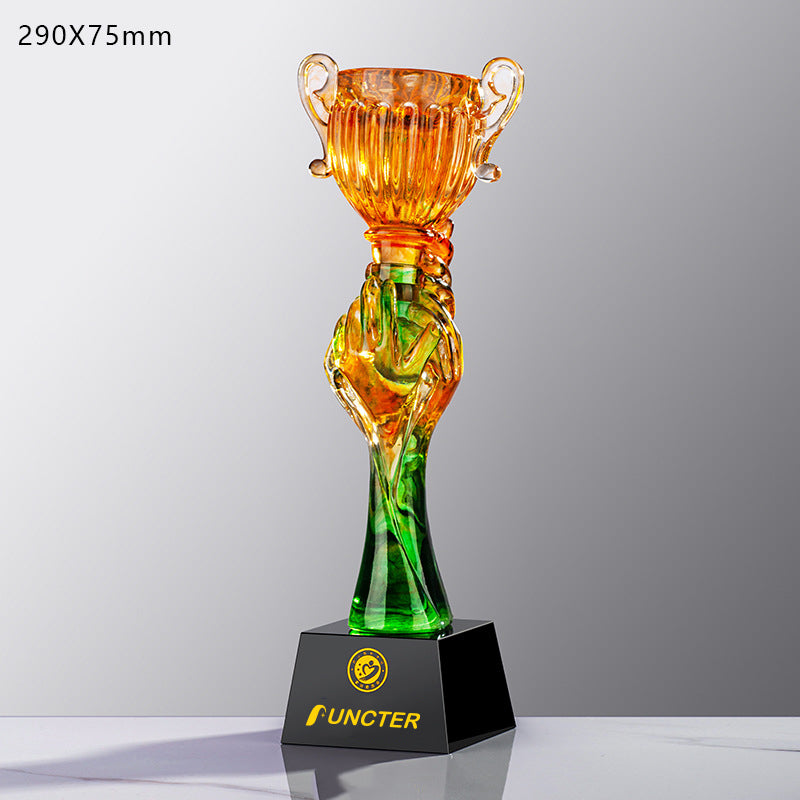 Champion Resin Trophies w/A Black Crystal Base
