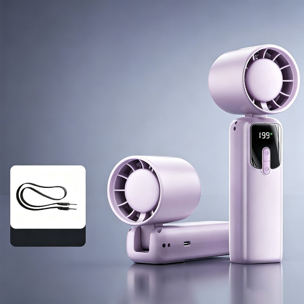 Portable Fan Small Handheld Fan Rechargeable Mini Fan Desk Fan With Lanyard
