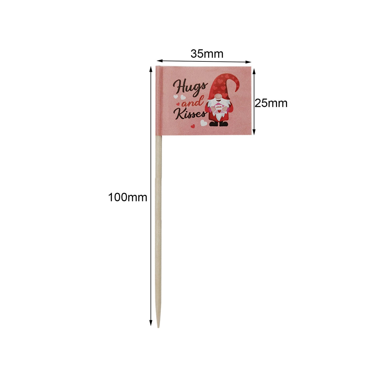 4"L Custom Mini Paper Toothpick Flag Food Decoration Flags