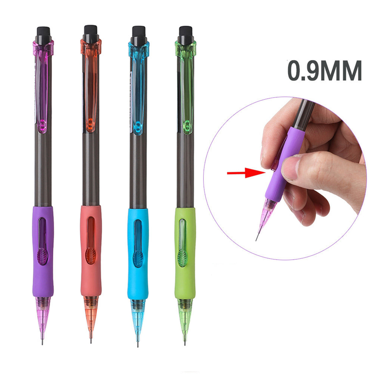 Side Pressing 0.9 mm Pencil Lead Mechanical Pencil