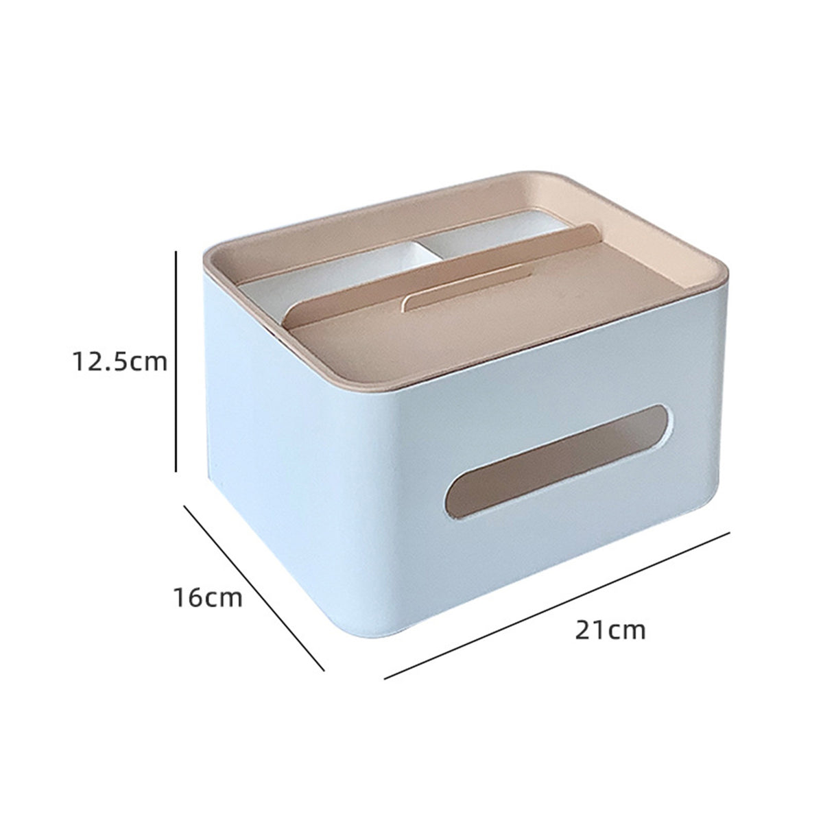 Tissue Box Organizer Cover Holder with Storage Napkin Tissue Box Holder with Remote Control