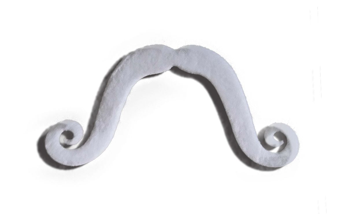 Faux Mustache w/Curled Ends