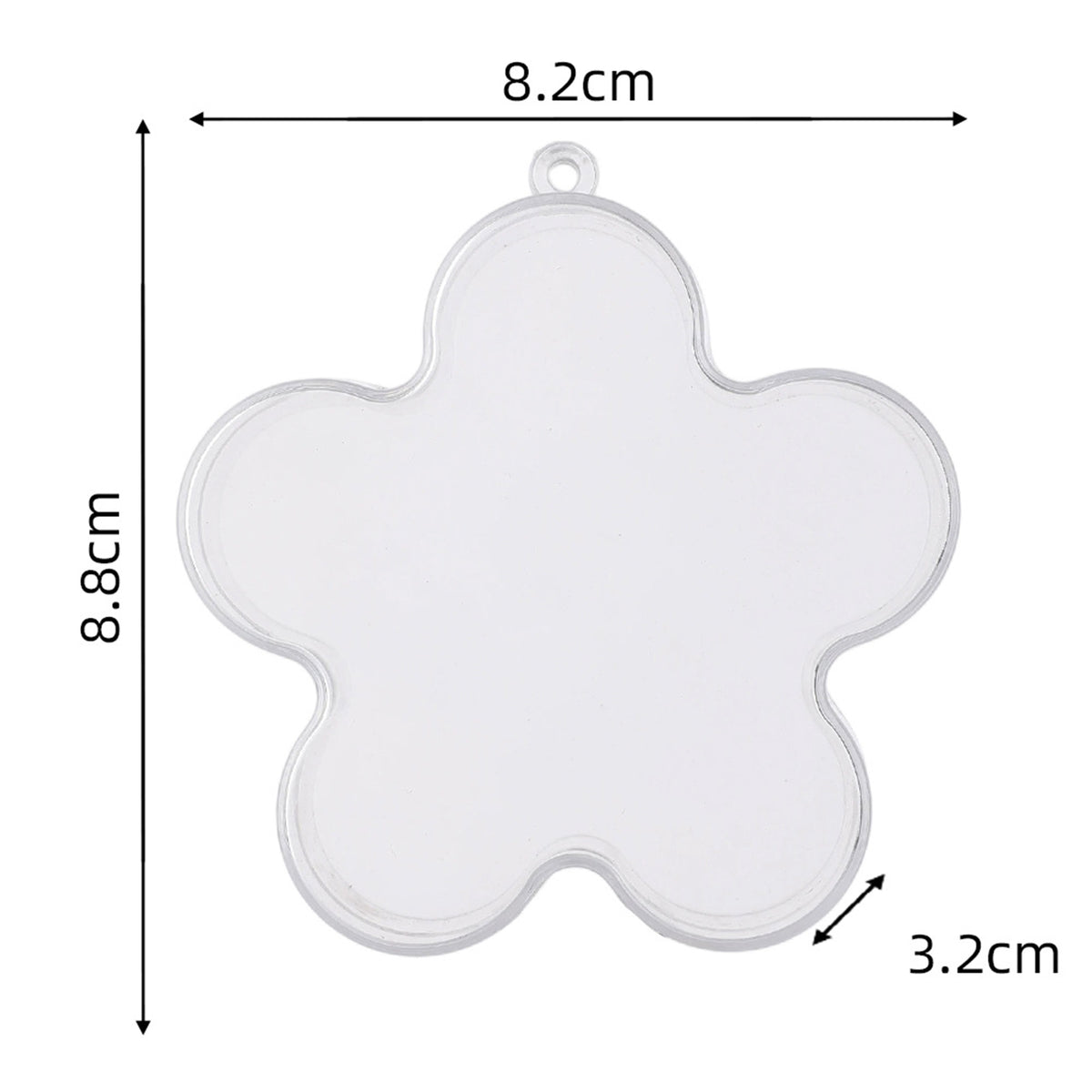 Flower Shaped Acrylic Fillable Ornaments DIY Christmas Ball