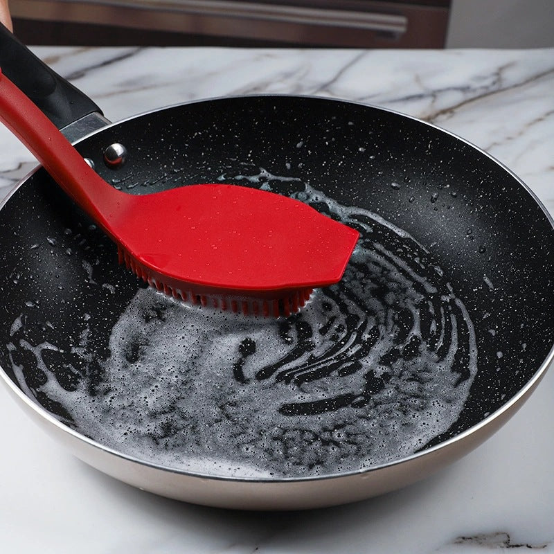 Silicone Kitchen Dish Scrubber Square Soft Dishwashing Brush for Pots Pans Sink Cleaning Scrubber