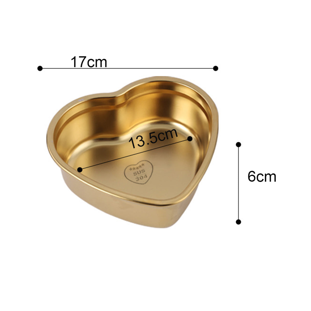 Stainless Steel Heart Shaped Medium Size Plate