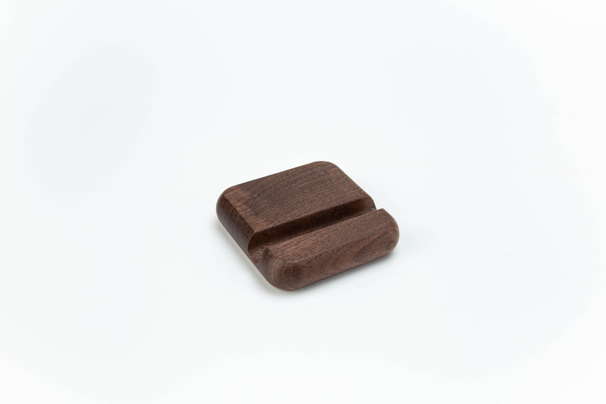 Black Walnut Wood One Side Using Arc Edge Phone Stand