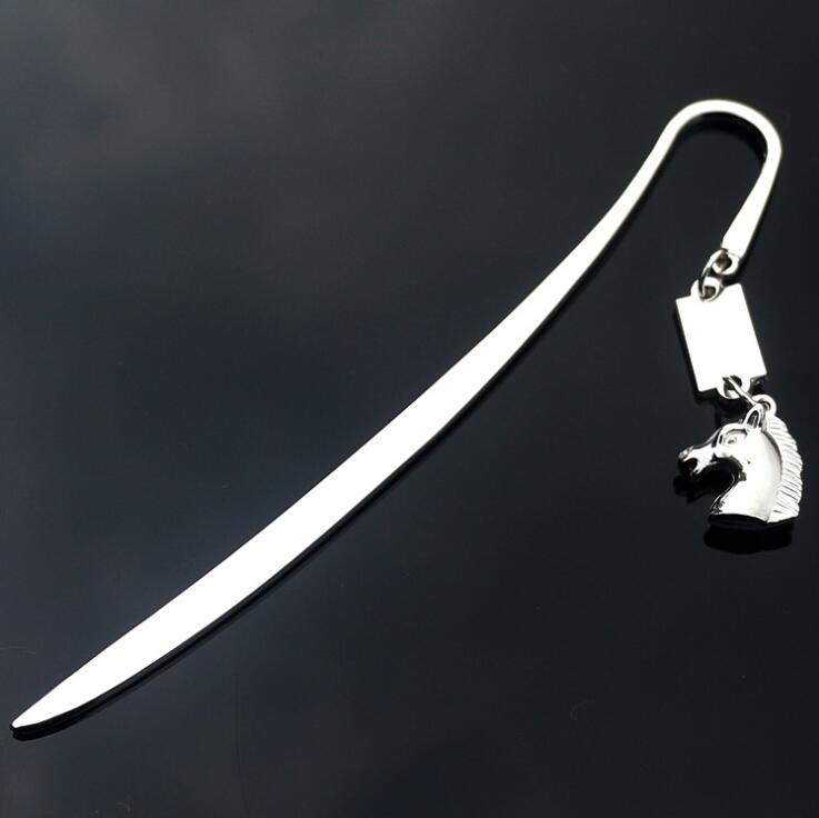 Metal Bookmark w/Horse Pendant