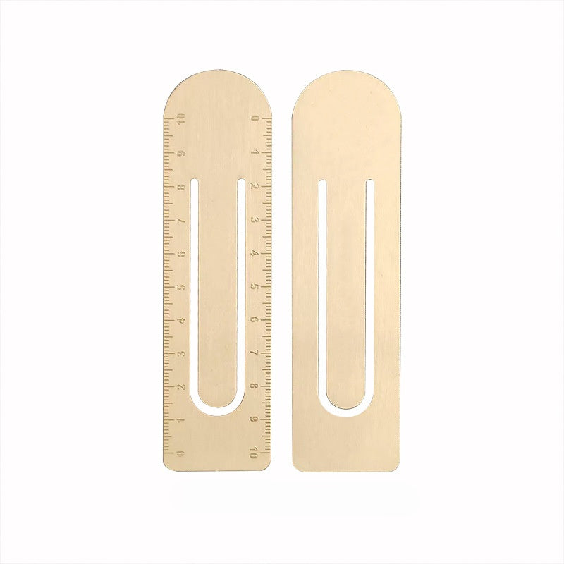 Metal Bookmark With Ruler Scale