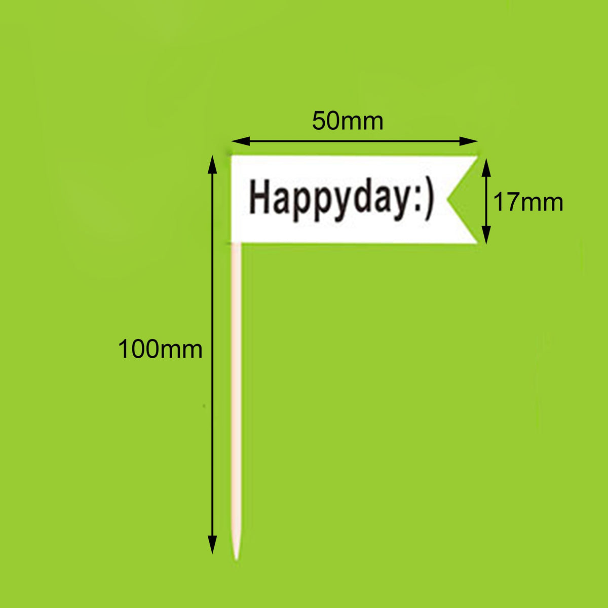 4"L Custom Mini Paper Toothpick Flag Golf Flag