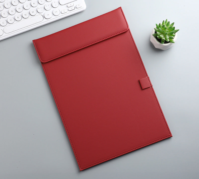 9.06" W x 13" H PU Leather Magnetic Clipboard w/Pen Holder
