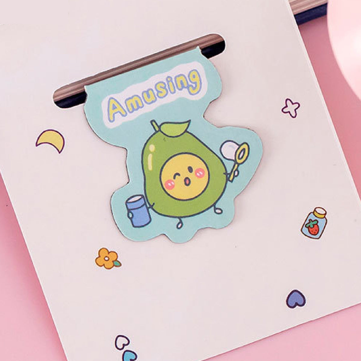 Avocados Magnetic Bookmark Book Marker Clip for Library, Book Club Fruit Bookmark Custom Shaped