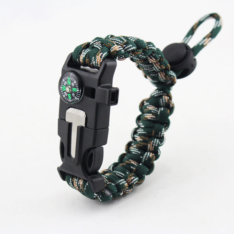 Adjustable Buckle Compass 6" 1 Multiple Function Survival Bracelet
