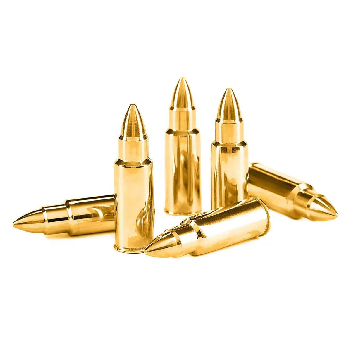Gold #14 Bullet Shape Stainless Steel Metal Ice Cube