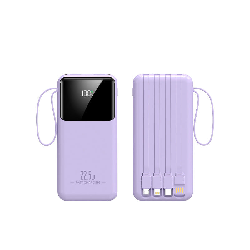 22.5W Fast Charging 10000 mAh Power Bank Cable Power Bank