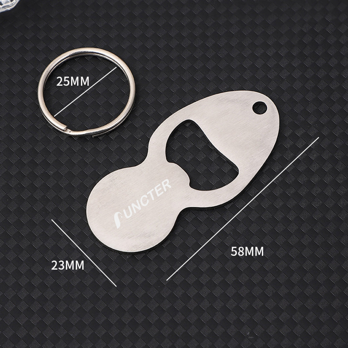 Portable Stainless Steel Quarter Holder Keychain Shopping Trolley Tokens