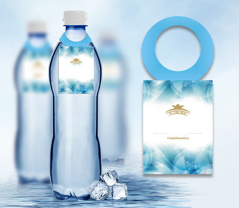 Paper Hotel Mineral Water Bottle Hang Tags