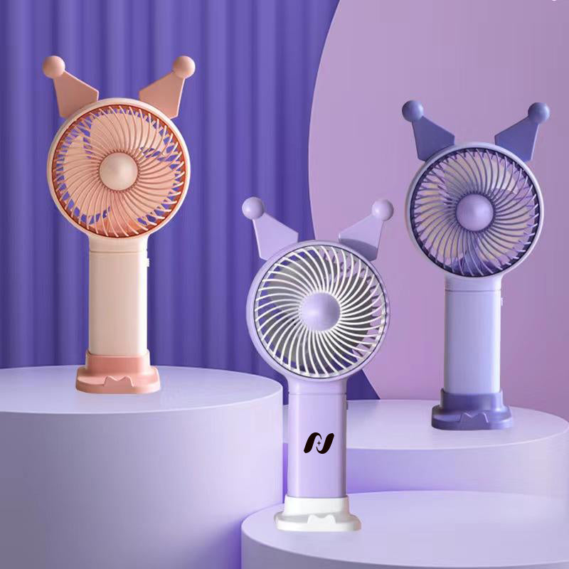 3 Levels Wind Speed Rechargeable Handheld Fan Mini Fan Phone Holder
