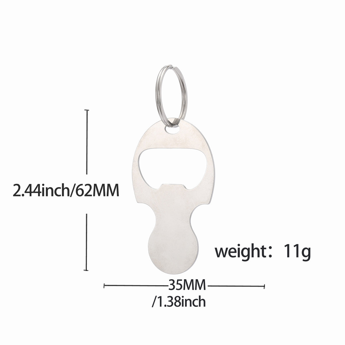 2" 1 Meta Shopping Trolley Coin Keychain Opener