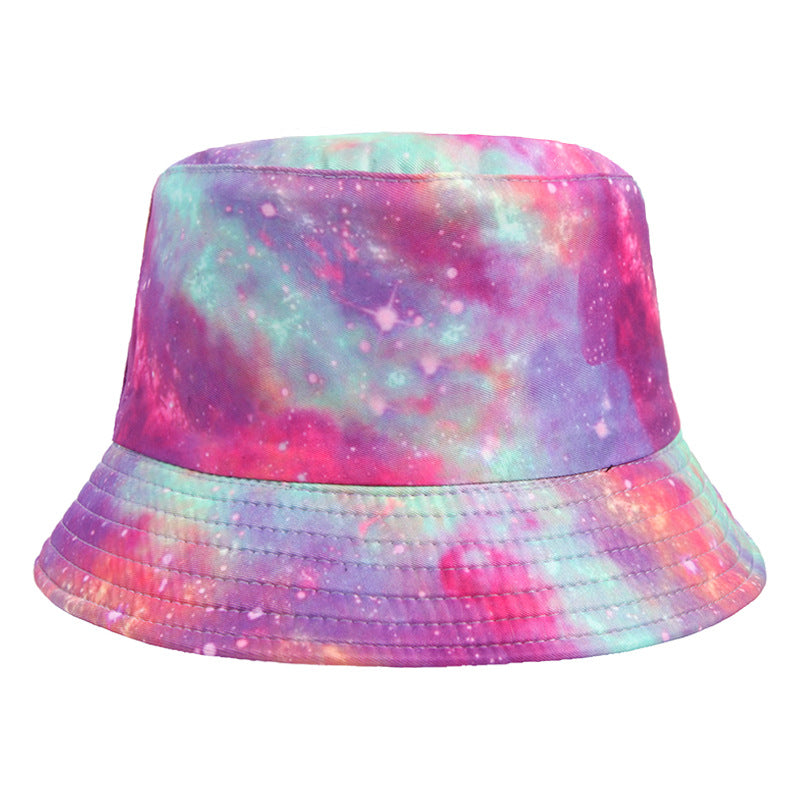 #12 Geometric Tie-dye Pattern Basin Cap Bucket Hat
