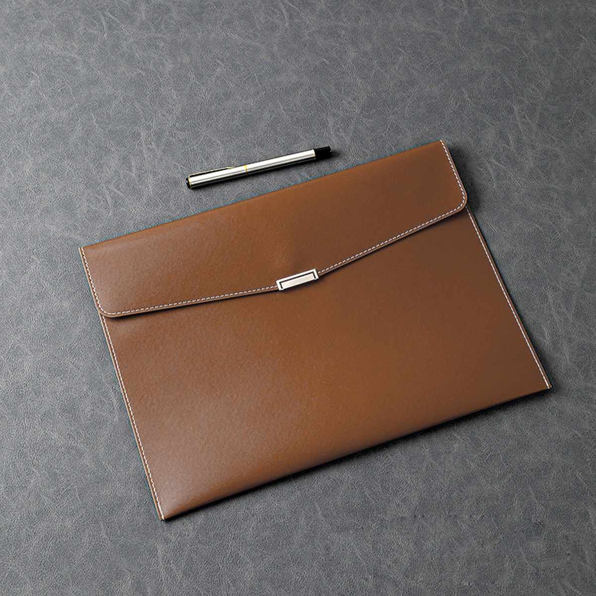 PU Leather A4 Document File Bag File Envelope