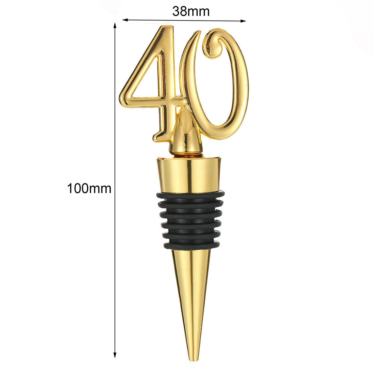 40th Birthday Wine Stoppers Metal Bottle Stopper