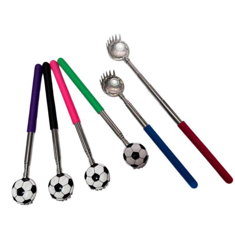 Football Telescoping Stainless Steel Back Scratcher W/ Soft Foam Handle for Itch Relief