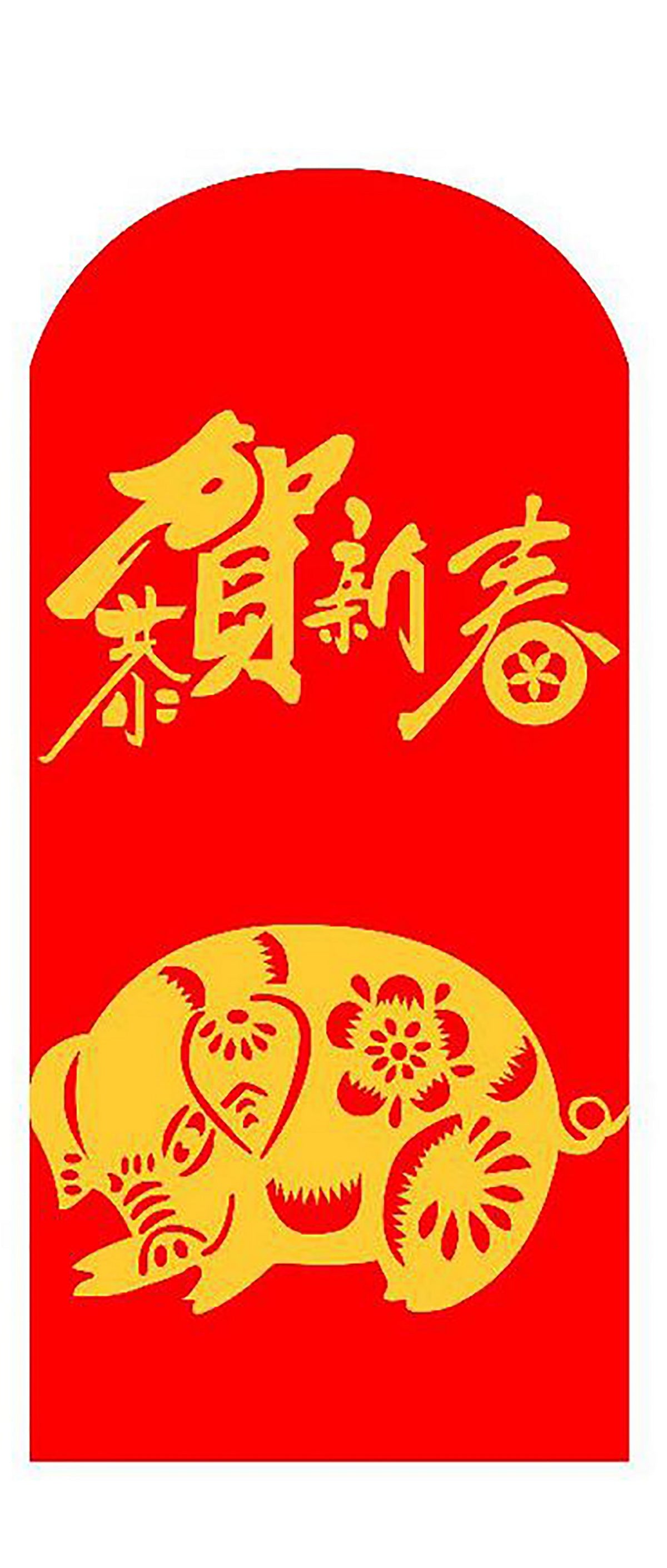 Pig Year Red Shatter Coin Envelope