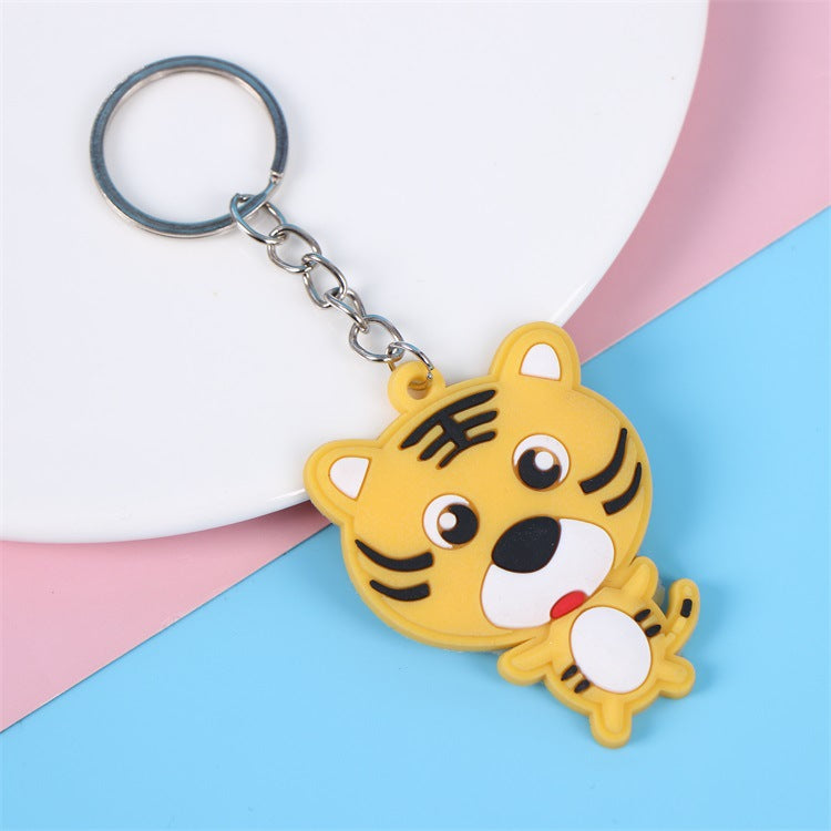Custom 3D Raised Shaped Soft Touch PVC Keychain - Two Sides Printing