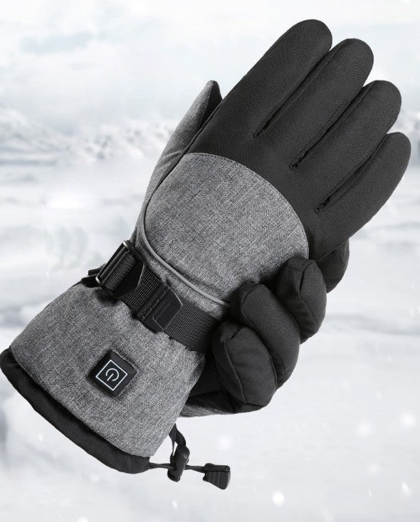 Three-stage Heating Function Waterproof Windproof Warm Gloves For Skiing And Cycling