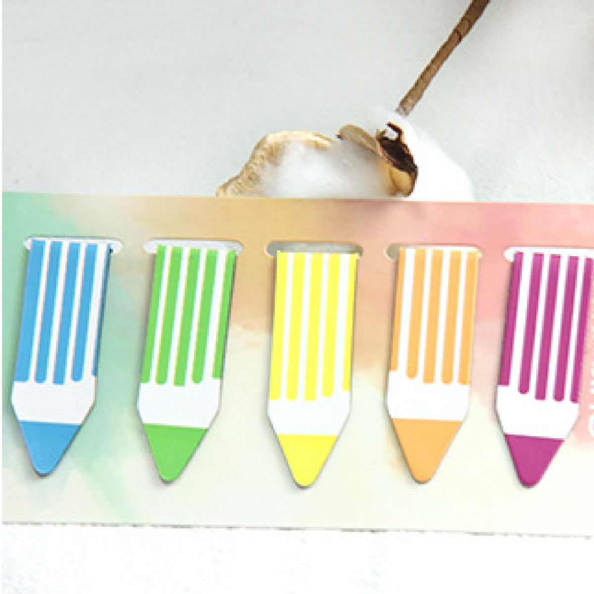 Pencil Shape Magnetic Bookmark Paper Clip Custom Shaped Bookmark for Kids