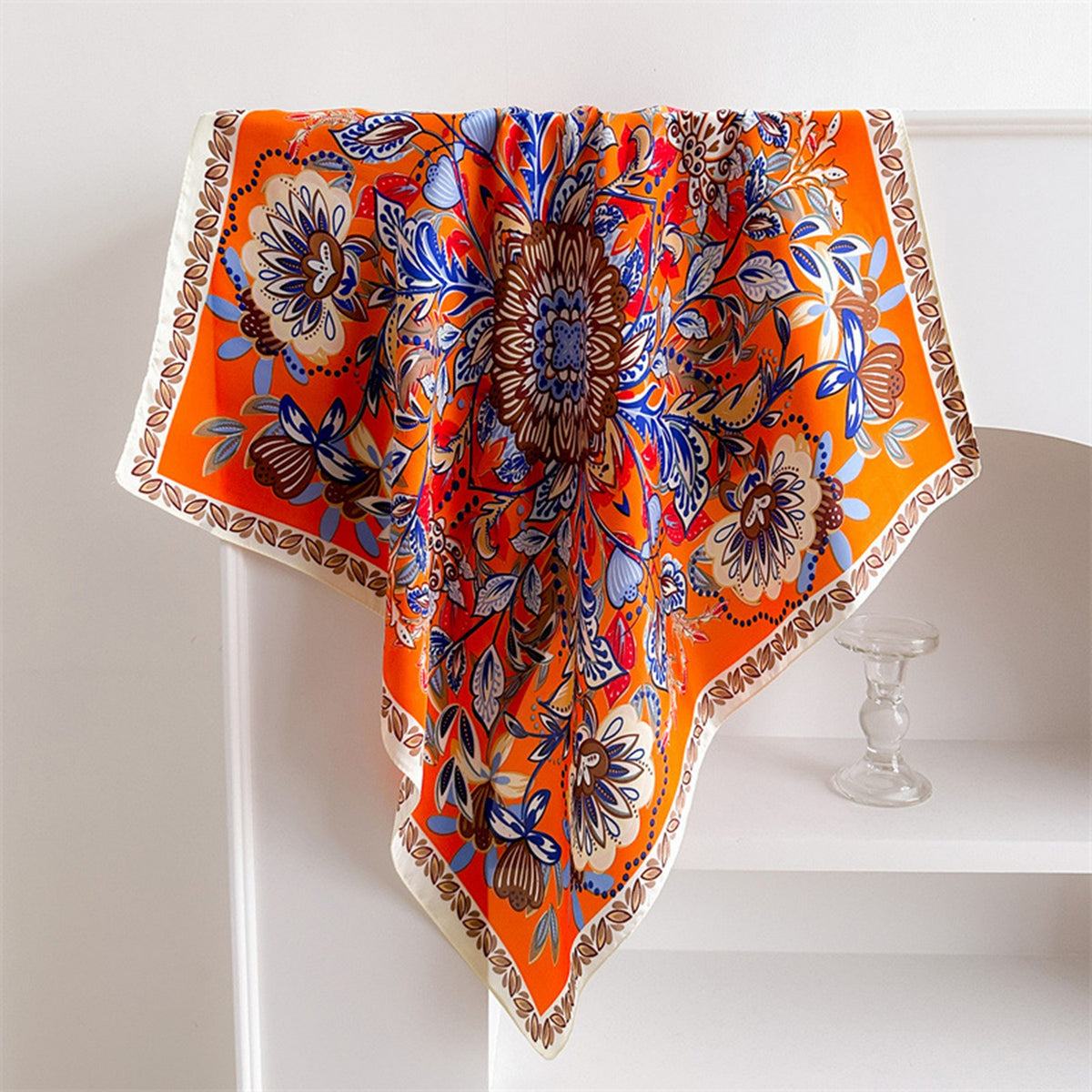 Custom 27.5" x 27.5" Silk Like Neck Scarf Women's Fashion Headband