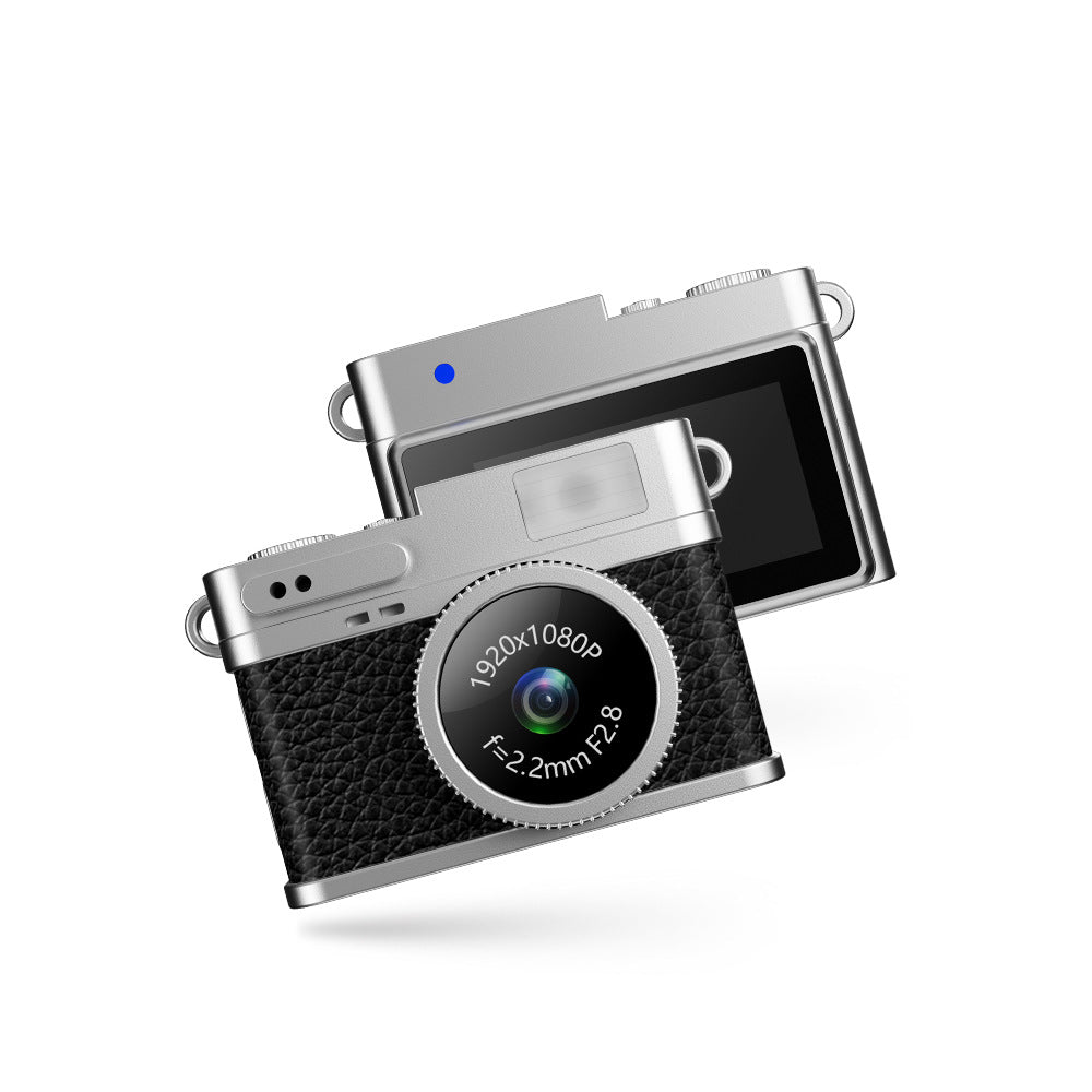 Retro Mini Thumb Digital Camera Pendant Backpack Keychain Charm Take Photos with 8GB TF Card