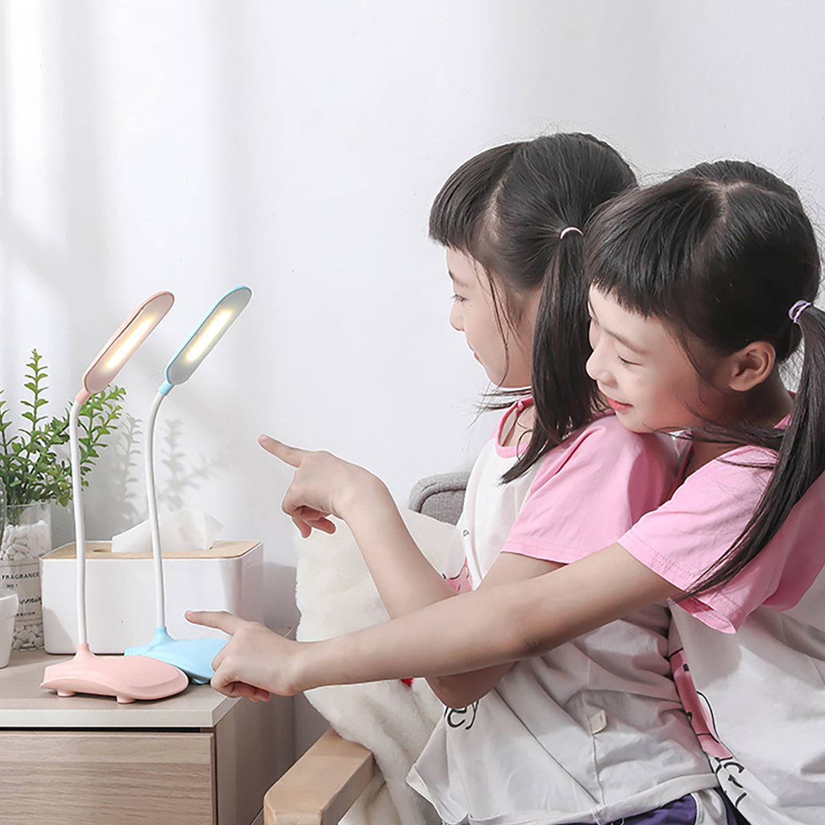3 Level Brightness Adjustable USB LED Desk Lamp w/USB Charger