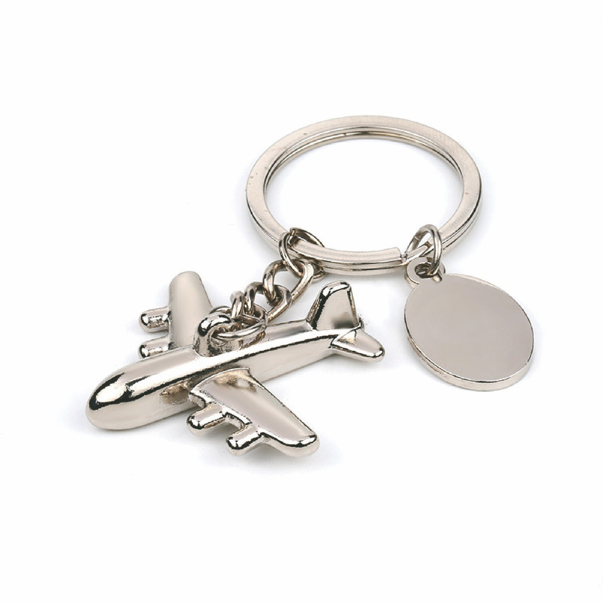 Plane Shaped Key Chain with Hang Tag