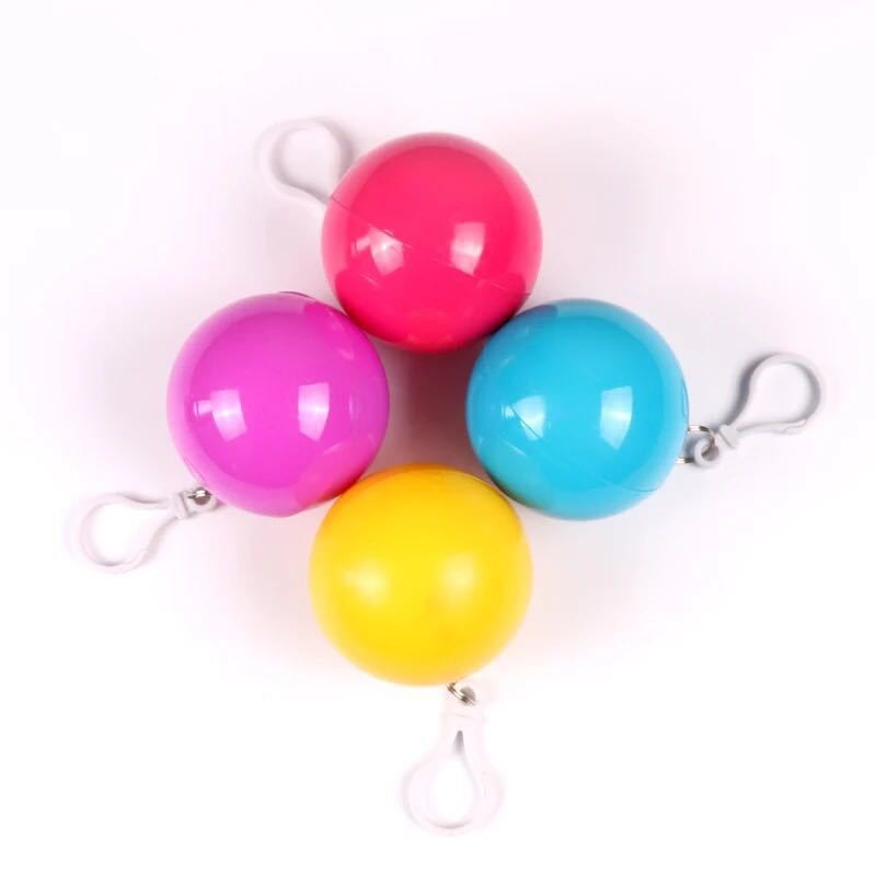 Portable Disposable Emergency Raincoats Waterproof Rain Poncho in A Ball For Traveling Camping