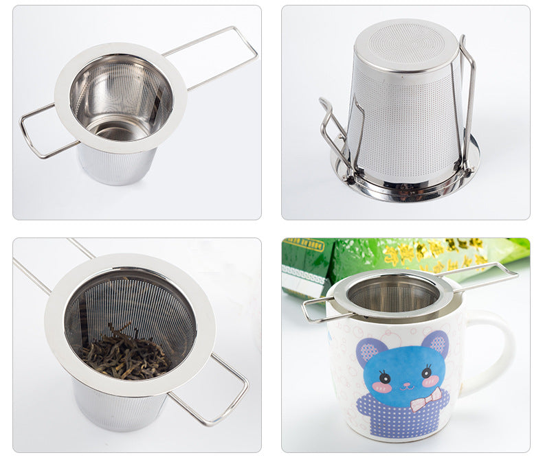 Double Handles Stainless Steel Tea Infuser