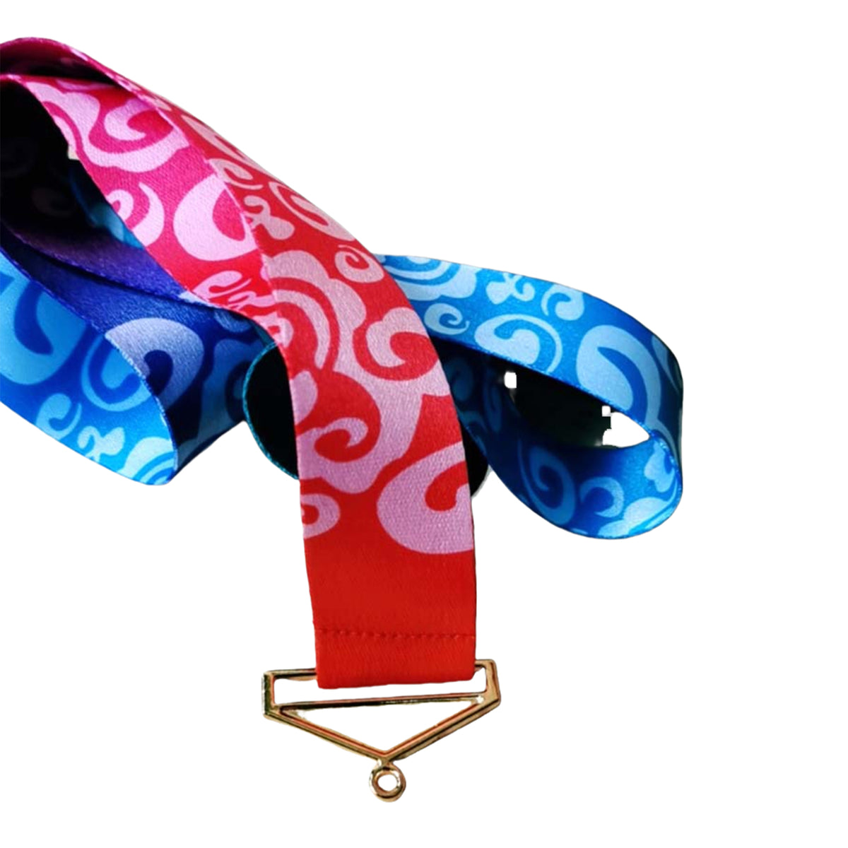 Metal Buckle Lanyard With Auspicious Clouds