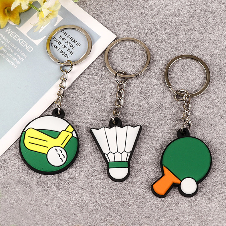 Custom 3D Raised Shaped Soft Touch PVC Keychain - Two Sides Printing