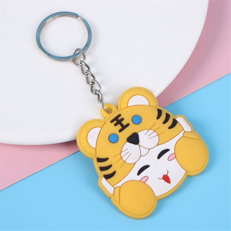 Custom 3D Raised Shaped Soft Touch PVC Keychain - Two Sides Printing