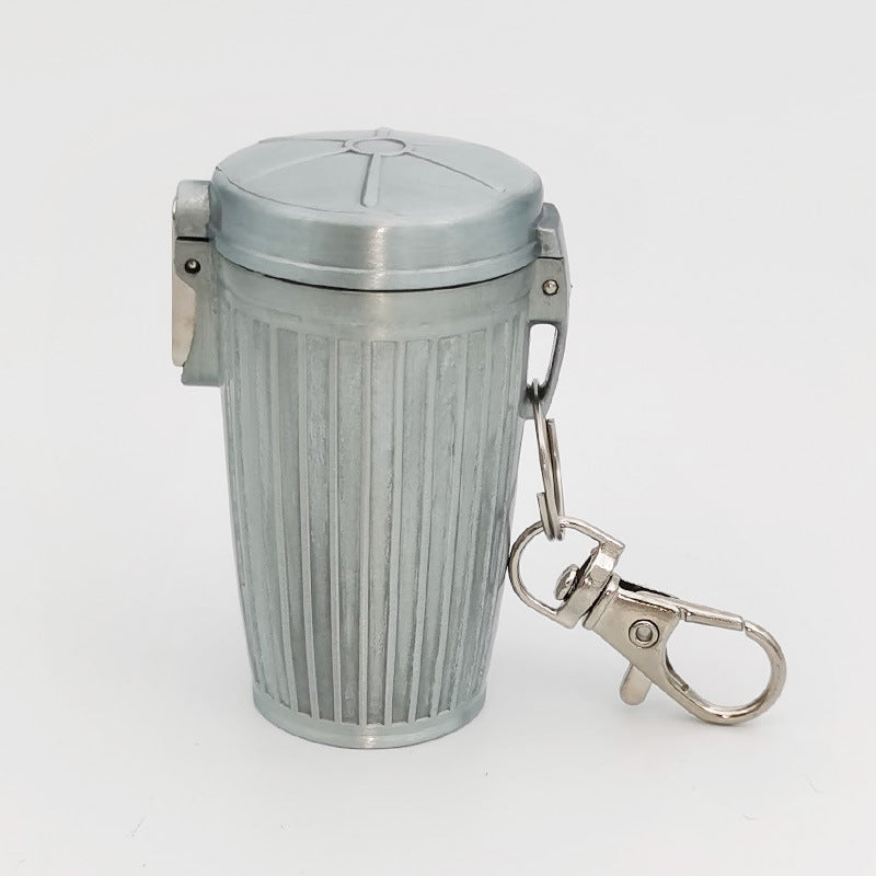 Metal Storage Bucket Keychain