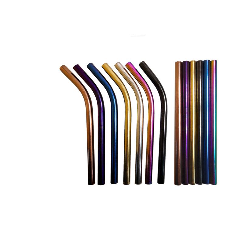 Stainless Steel Straws (8.5'' L X 3/8'' Dia)